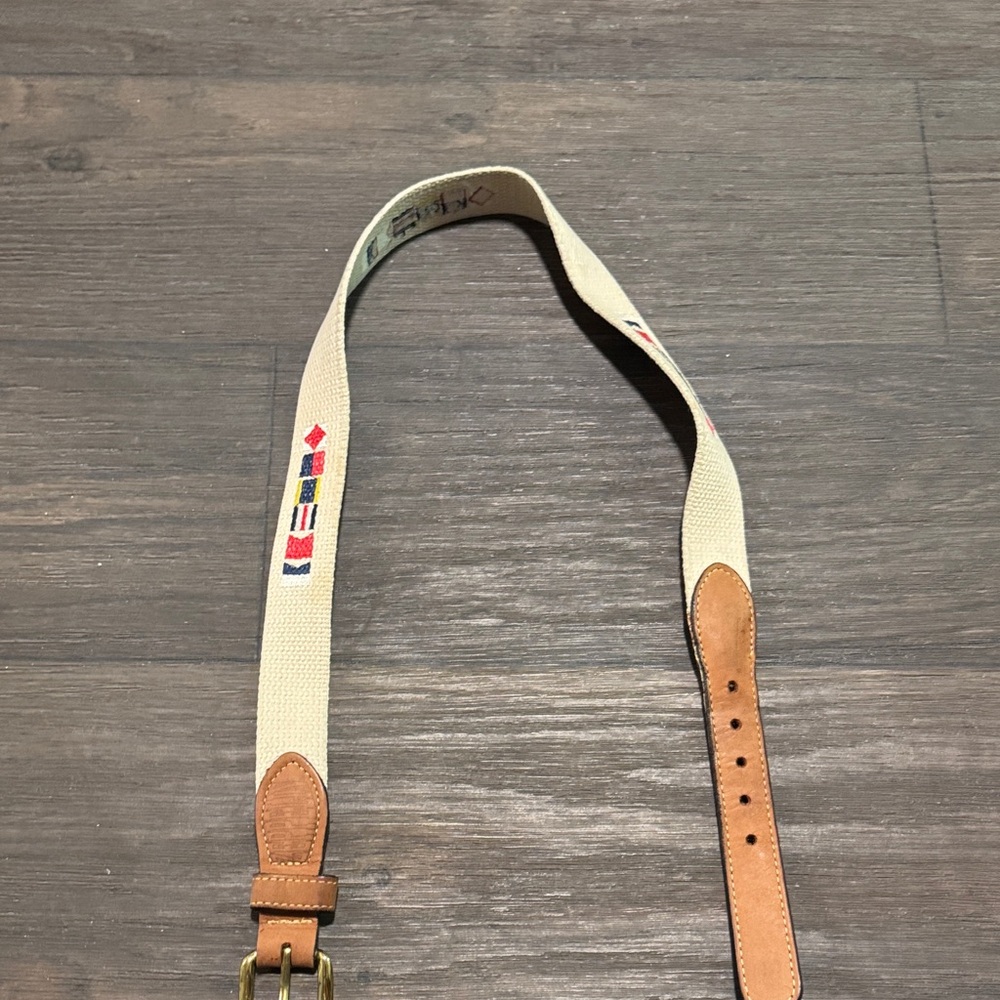 Men's Cream and Brown Belt